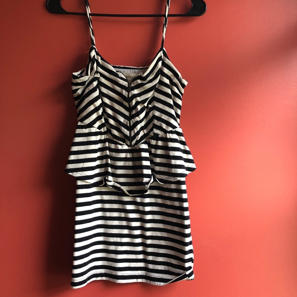 Black and White striped dress